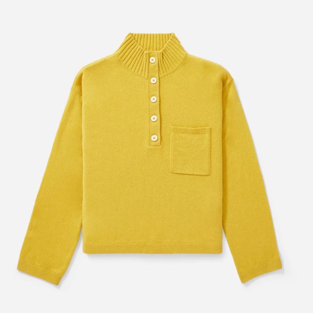 Everlane ReCashmere Button Mockneck - Size S